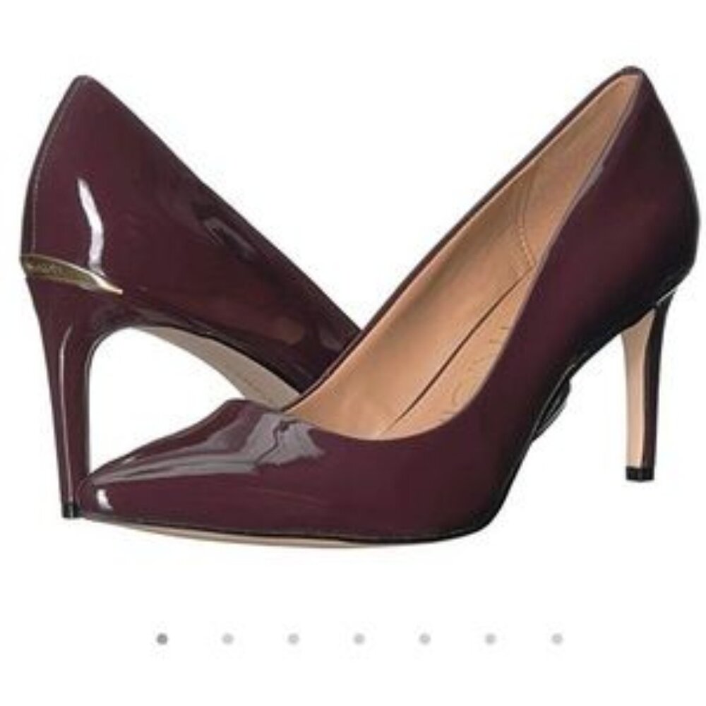Calvin Klein Kirstin Pumps in Dark Cranberry Patent